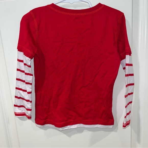 Disneyland Paris Minnie Mouse graphic T-shirt Red girl Size 4 long sleeves - Picture 3 of 4